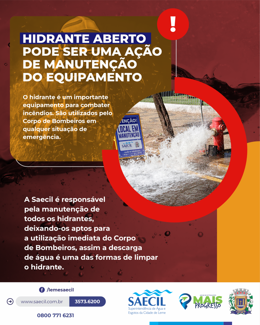 SAECIL INFORMA - INSTABILIDADE NA REDE DE DISTRIBUIÇÃO DE AGUA NA REGIAO DO ITAMARATY