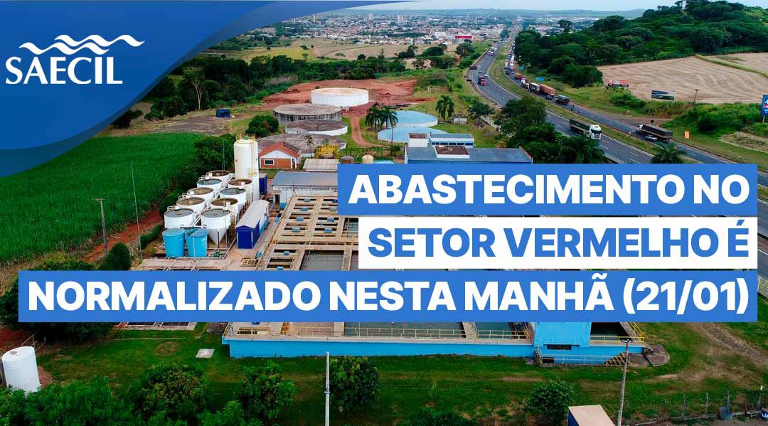 ABASTECIMENTO NO SETOR VERMELHO É NORMALIZADO NESTA MANHÃ (21/01)