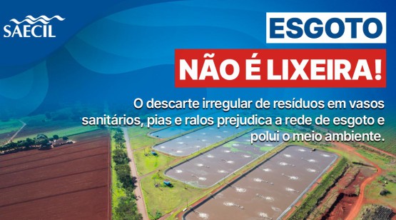 ESGOTO NÃO É LIXEIRA