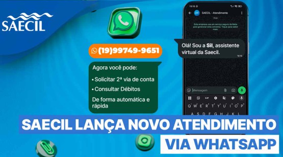 SAECIL LANÇA NOVO ATENDIMENTO VIA WHATSAPP